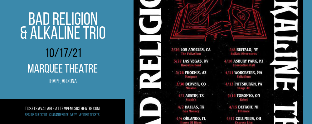 Bad Religion & Alkaline Trio at Marquee Theatre