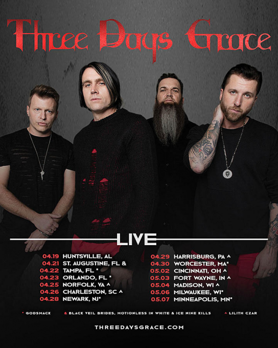 Three Days Grace at Marquee Theatre