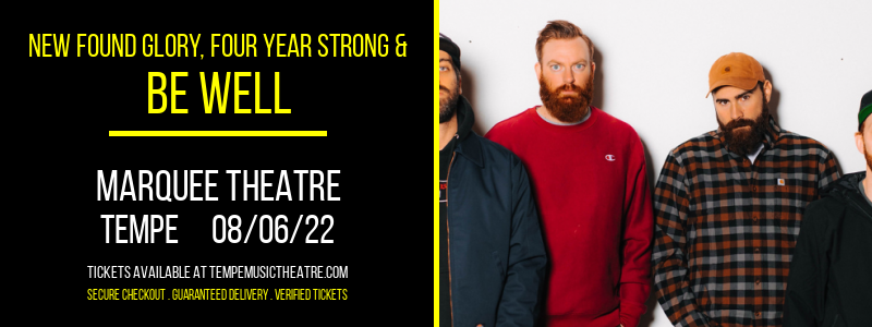 New Found Glory, Four Year Strong & Be Well at Marquee Theatre tickets New Found Glory, Four Year Strong & Be Well at Marquee Theatre