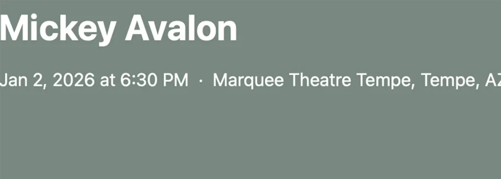 Mickey Avalon at Marquee Theatre - AZ